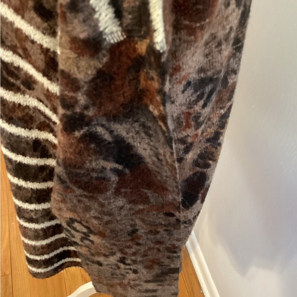 Nally&Millie pullover sweater in brown &cream stripes sizeS/M - Picture 2 of 8